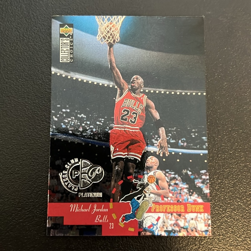 Michael Jordan UD Collector’s Choice Professor Dunk PLATINUM#195 Basketball Card